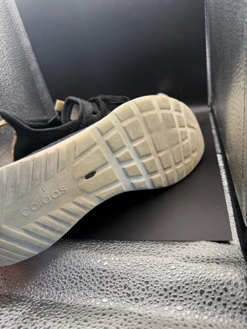 adidas Black and Gold Lightweight‎ Knit Sneakers